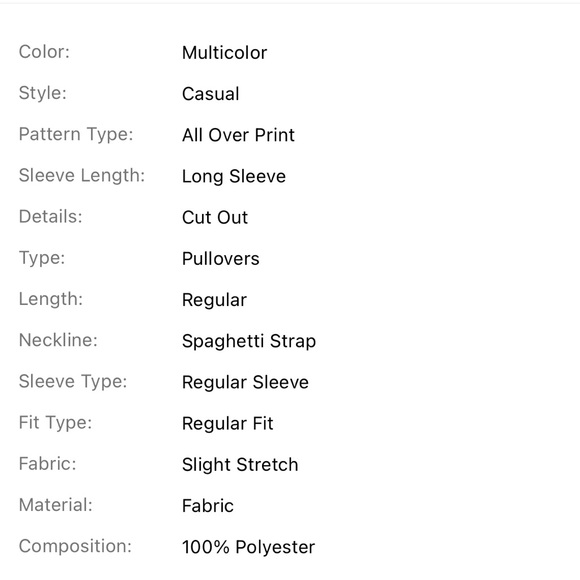 Cold Shoulder All Over Pattern Sweater Sz: S - Picture 14 of 14